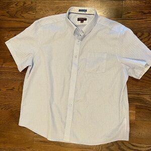 Johnston & Murphy Light Blue Casual Button Down Shirt